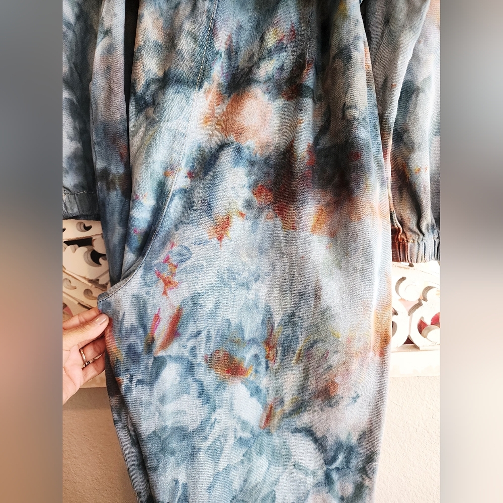 KIKI HARPER TIE DYE OFF SHOULDERS OVERALL SIZE XL - Picture 15 of 16